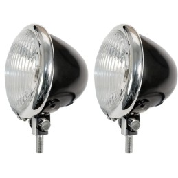 PHARES AUXILIAIRES KIT BATES NOIR/CHROME 4 1/2" 110 MM HARLEY DAVIDSON