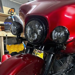 LED  DAYMAKER HALTERUNGEN UND ZUSATZSCHEINWERFER 4.5" KIT SCHWARZ HARLEY DAVIDSON FLH TOURING 1999-23