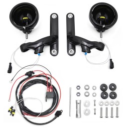 LED DAYMAKER HALTERUNGEN UND ZUSATZSCHEINWERFER 4.5" KIT SCHWARZ HARLEY DAVIDSON FLH TOURING 1999-23
