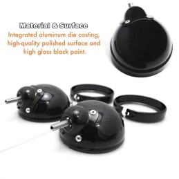 BLACK DAYMAKER LED BRACKETS SPOTLIGHT 4.5" KIT HARLEY DAVIDSON FLH TOURING 1999-23