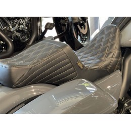 SEAT COMFORT 2-UP LE PERA TAILWHIP CHESTNUT HARLEY DAVIDSON FLSB SOFTAIL SPORT GLIDE 18-24