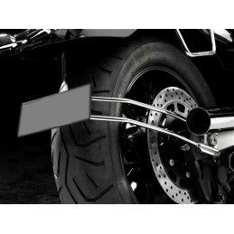 NUMMERNSCHILDHALTER UNIVERSAL CHROM FÜR FELGEN CUSTOM MOTORRÄDER UND HARLEY DAVIDSON