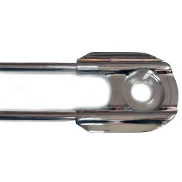 UNIVERSAL CHROME LICENSE PLATE MOUNT FOR WHEEL CUSTOM MOTORCYCLE AND HARLEY DAVIDSON