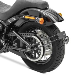 NUMMERNSCHILDHALTER UNIVERSAL SCHWARZEN FÜR FELGEN CUSTOM MOTORRÄDER UND HARLEY DAVIDSON