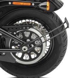 UNIVERSAL BLACK LICENSE PLATE MOUNT FOR WHEEL CUSTOM MOTORCYCLE AND HARLEY DAVIDSON