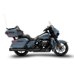 BLACK EXHAUSTS MUFFLERS SLIP-ON 4.5" ZARD GA EU APPROVED HARLEY DAVIDSON FLH FLT TOURING 17-24
