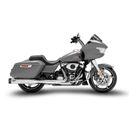 CHROME EXHAUSTS MUFFLERS SLIP-ON 4.5" ZARD GA EU APPROVED HARLEY DAVIDSON FLH FLT TOURING 17-24