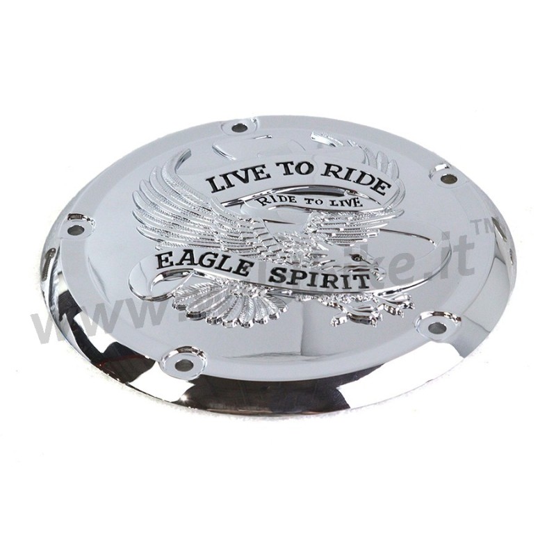 KUPPLUNGS ABDECKUNG  EAGLE SPIRIT LIVE TO RIDE CHROME HARLEY DAVIDSON SOFTAIL 2018-2024
