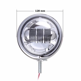 CHROME AUXILIARY UNIVERSAL SPOTLIGHT LED KIT EU APPROVED CUSTOM MOTORCYCLE AND HARLEY DAVIDSON
