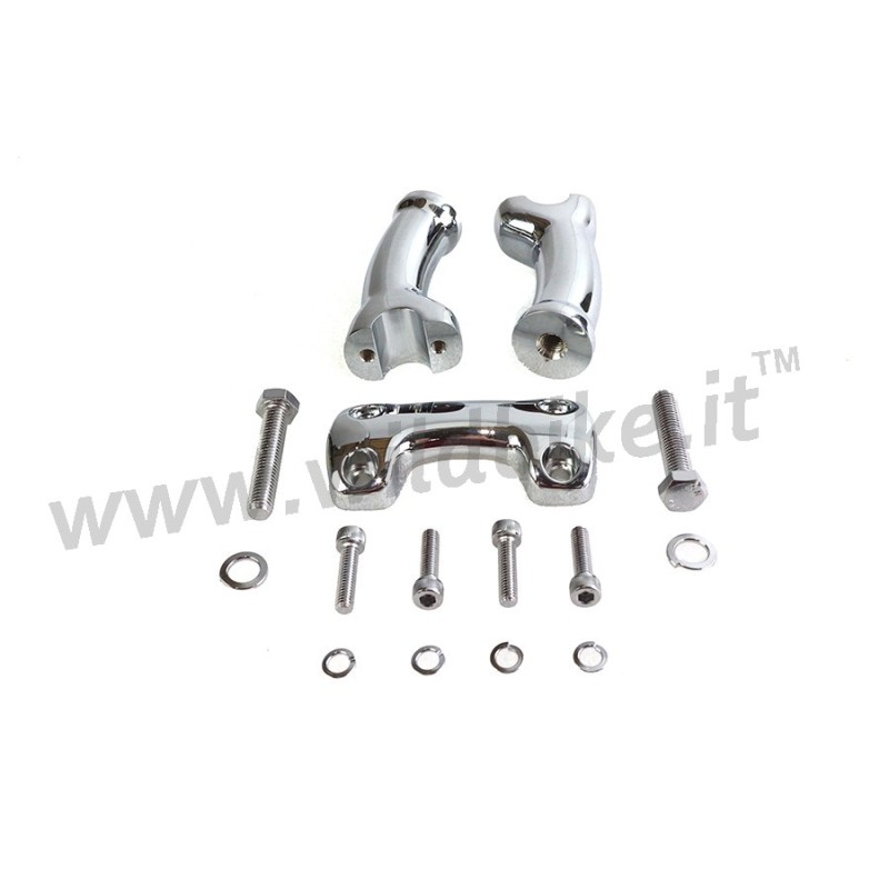 Rehausseurs De Guidon Laiton Pour Moto - Décalés, 7/8" (22.2mm), Pour Bobber Chopper Cafe Racer - Neuf