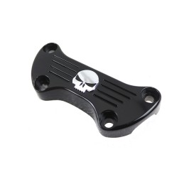 SCHWARZE SKULL RISER OBERE KLEMME FÜR LENKER HARLEY DAVIDSON