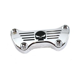 COLLIER SUPÉRIEUR DE MONTAGE DE CRÂNE CHROMÉE POUR GUIDON HARLEY DAVIDSON