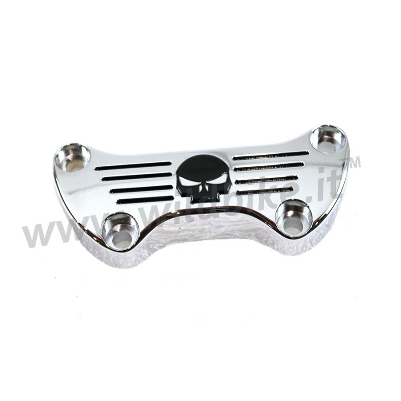 SKULL RISER OBERE KLEMME CHROM FÜR LENKER HARLEY DAVIDSON