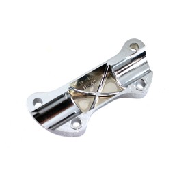 CHROME SKULL RISER TOP CLAMP FOR HANDLEBARS HARLEY DAVIDSON