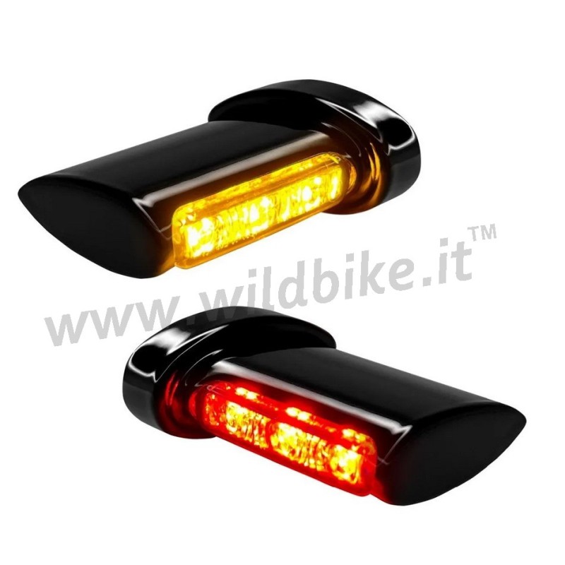 MINI BLINKER HINTEN SCHWARZEN LED 3 IN 1 EU-GENEHMIGT HARLEY DAVIDSON SOFTAIL 2018-2025
