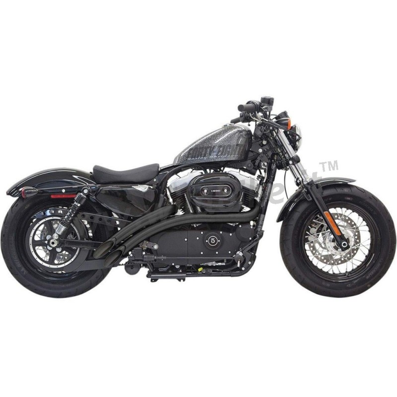 SYSTÈME D'ÉCHAPPEMENT 2EN2 BASSANI SWEEPER RADIAL NOIR HARLEY DAVIDSON XL SPORTSTER 2014-2022