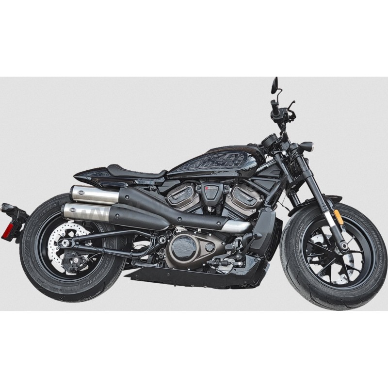 POTS D'ÉCHAPPEMENTS SLIP-ON S&S GN THRUSTER 4" HARLEY DAVIDSON RH 1250 S ABS SPORTSTER 2021-2024