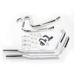COLLETTORI SCARICO CROMATI VANCE & HINES DRESSER DUALS HARLEY DAVIDSON FLH FLT TOURING 1995-2008