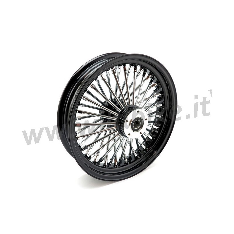 RUOTA ANTERIORE RADIALE 48 BIG SPOKE 3.50 x 16 NERA TUV DOPPIO DISCO FRENO HARLEY DAVIDSON