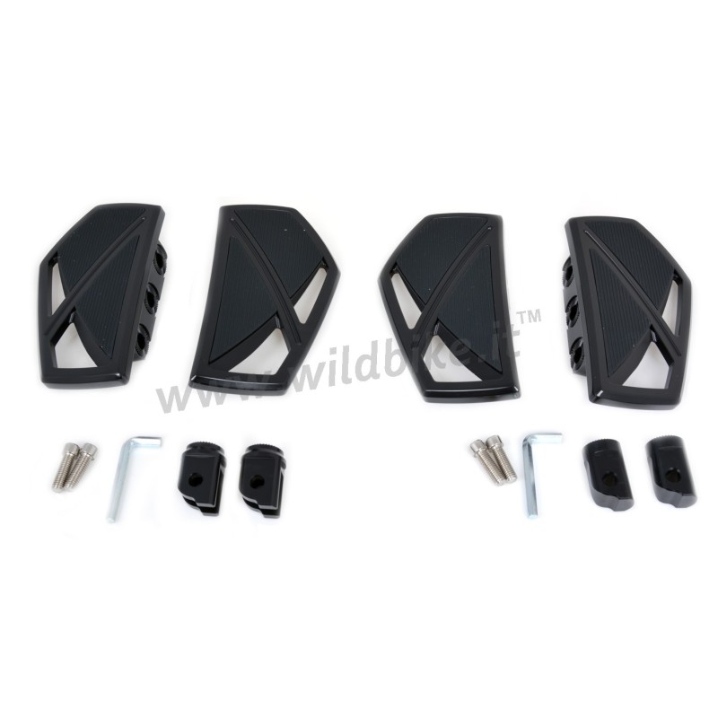 KIT PEDANE COMFORT PHANTOM CONDUCENTE/PASSEGGERO NERE HARLEY DAVIDSON SOFTAIL 2018-2025