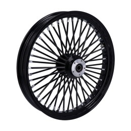 RADIAL 48 BIG SPOKE FRONT WHEEL 3.50 x 23 BLACK TUV DUAL BRAKE DISC HARLEY DAVIDSON