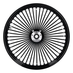 RUOTA ANTERIORE RADIALE 48 BIG SPOKE 3,50 x 23 NERA SINGOLO DISCO FRENO TUV HARLEY DAVIDSON