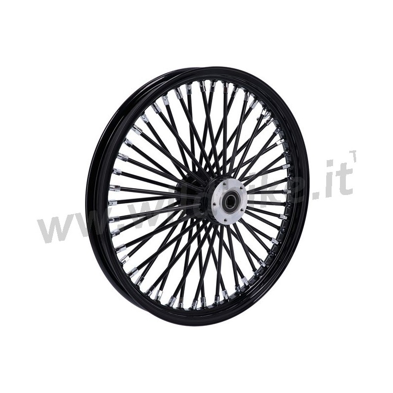 RUOTA ANTERIORE RADIALE 48 BIG SPOKE 2.15 x 21 NERA SINGOLO DISCO FRENO TUV HARLEY DAVIDSON