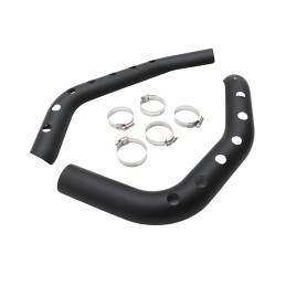 BLACK DRILLED HEAT SHIELDS FOR MANIFOLDS HARLEY DAVIDSON XL SPORTSTER 2014-2018