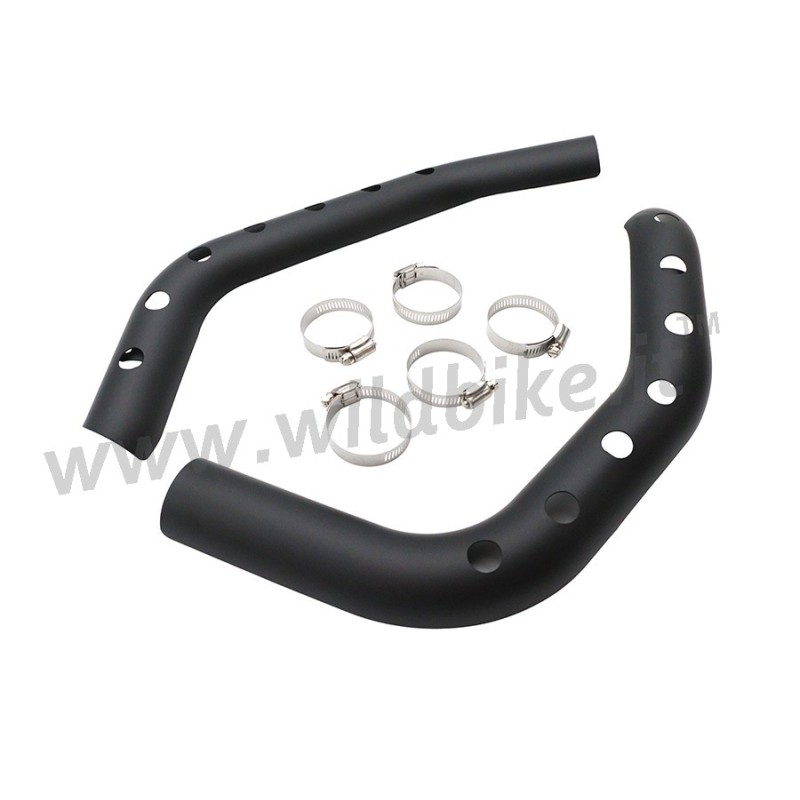 BLACK DRILLED HEAT SHIELDS FOR MANIFOLDS HARLEY DAVIDSON XL SPORTSTER 2014-2021