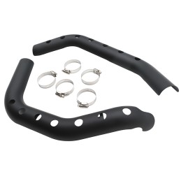 SCHWARZER HITZESCHUTZSCHILD FÜR KRÜMMER HARLEY DAVIDSON XL SPORTSTER 2014-2018