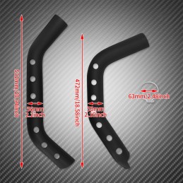 BOUCLIER THERMIQUE NOIR PERCÉS POUR COLLECTEURS HARLEY DAVIDSON XL SPORTSTER 2014-2018