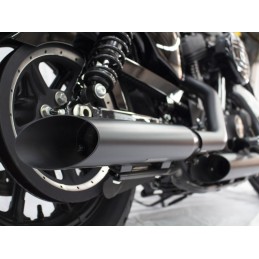 POTS D'ECHAPPEMENTS SLIP-ON KHROME WERKS SLASH CUT 3" NOIR HARLEY DAVIDSON XL SPORTSTER 2014-2021