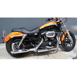 POTS D'ECHAPPEMENTS SLIP-ON KHROME WERKS SLASH CUT 3" CHROME HARLEY DAVIDSON XL SPORTSTER 2014-2021