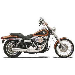 POT D'ÉCHAPPEMENT 2EN1 BASSANI ROAD RAGE II CHROME HARLEY DAVIDSON FXD DYNA 2006-2017