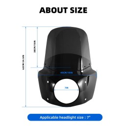 WINDSCHUTZSCHEIBE ROAD WARRIOR CLUB 15" HARLEY DAVIDSON FLHR ROAD KING 1994-2025