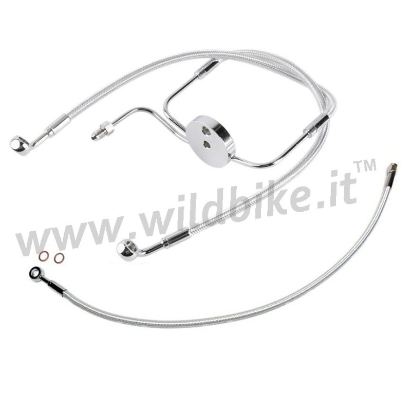 KABEL Edelstahl-Bremsleitung KIT vorn MAGNUM SC II HARLEY DAVIDSON FXDL DYNA LOW RIDER 1996-2000