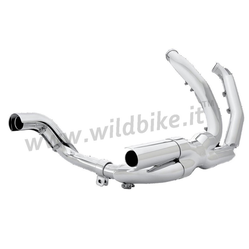 COLLECTEUR ECHAPPEMENTS VANCE & HINES POWER DUALS PCX™ CHROME HARLEY DAVIDSON FLH FLT TOURING 2009-2016