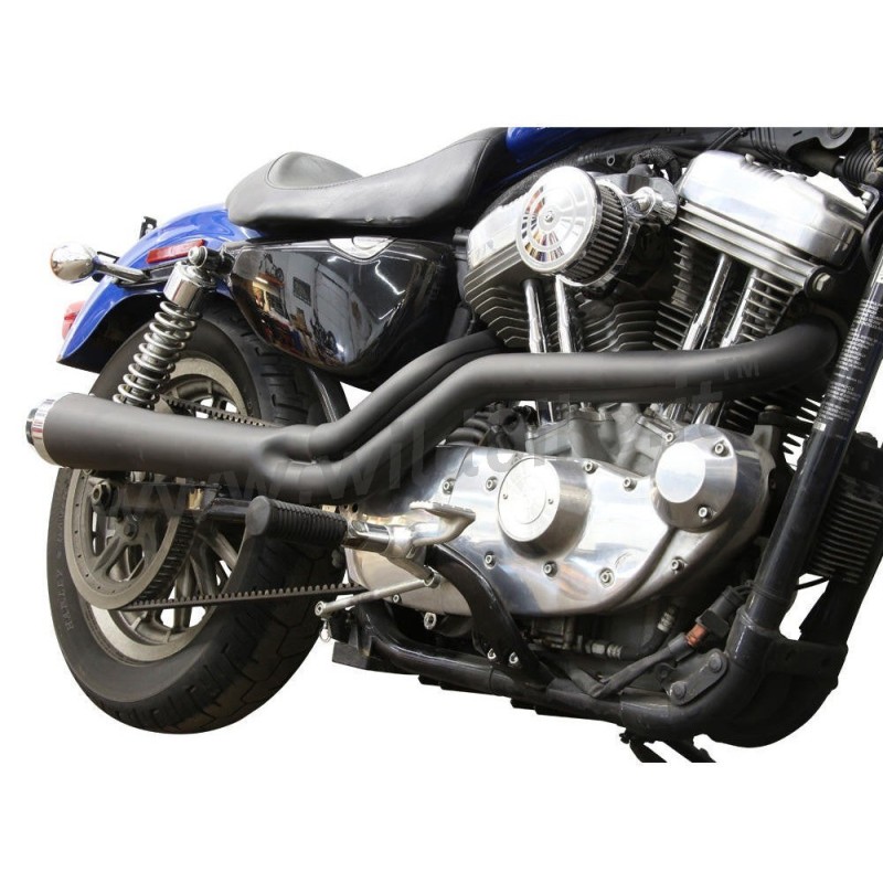 AUSPUFFSYSTEM 2IN1 MEGAFON MEGAPHON TAPERED SCHWARZ HARLEY DAVIDSON XL SPORTSTER 2004-2013
