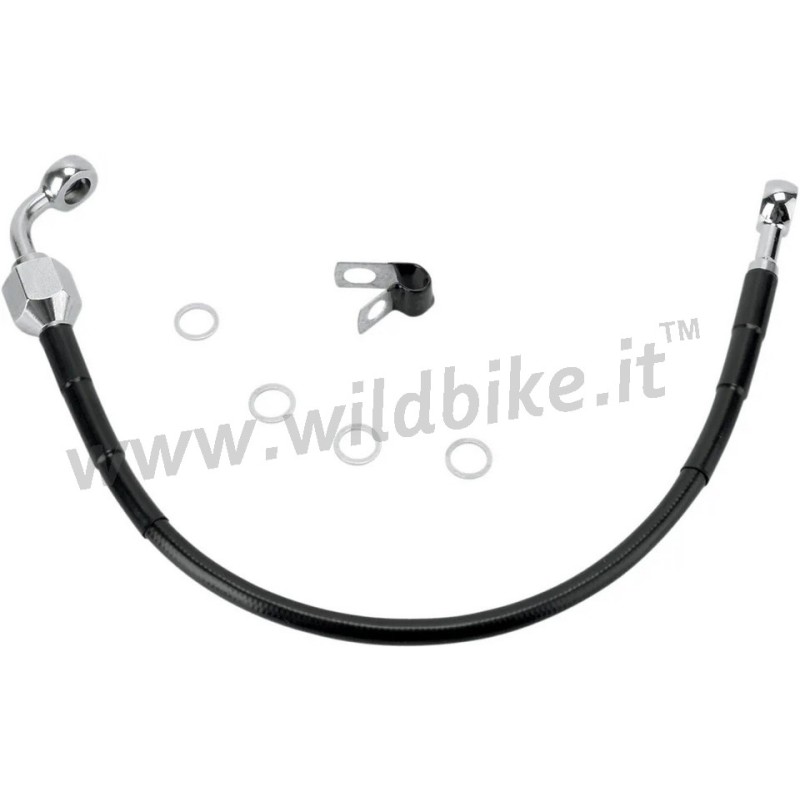 TUBO FRENO POSTERIORE AERONAUTICO IN ACCIAIO NERO OEM 44801-00A HARLEY DAVIDSON FXD DYNA 2000-2007