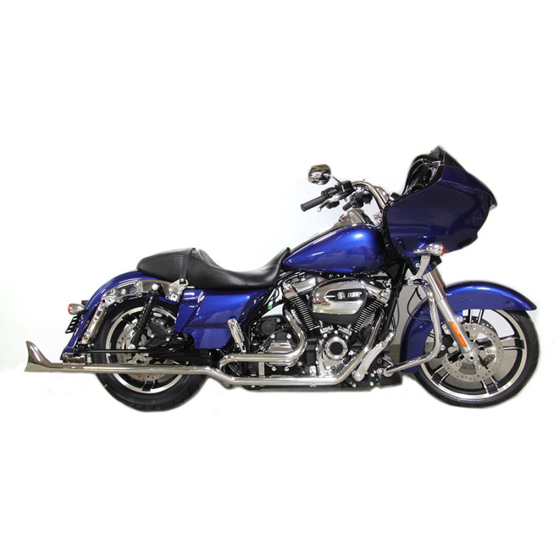 COMPLETE EXHAUSTS SET WYATT FISHTAIL 30" CHROME HARLEY DAVIDSON FLH FLT TOURING 2017-2024
