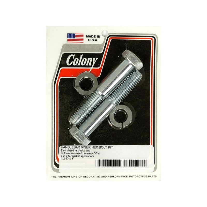 BOLZEN RISER KIT HEX CHROME 1/2"-13 x 2 1/2" für HARLEY DAVIDSON