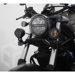 ZUSATZSCHEINWERFERHALTERUNG SCHWARZEN HONDA CMX 500/1000 REBEL 2017-2025