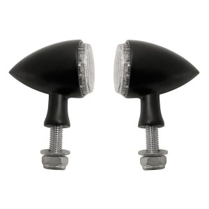 INDICATORI FRECCE POSTERIORI MULTIFUNZIONE BULLET NERE LED MOTO CUSTOM E HARLEY DAVIDSON