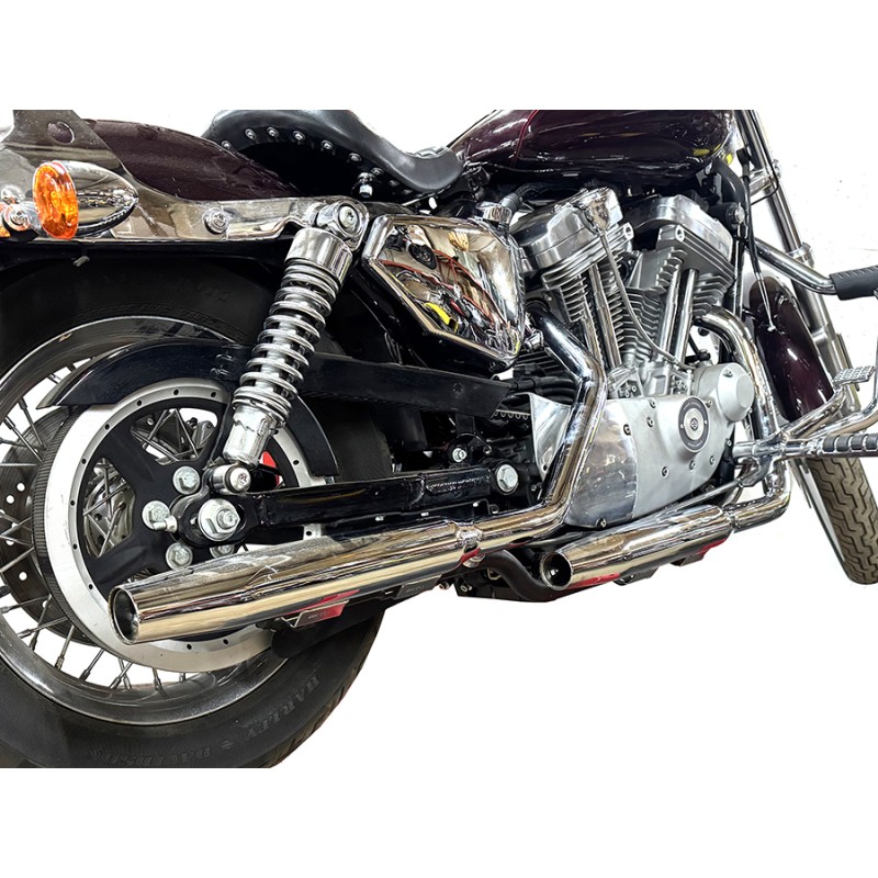 AUSPUFF SYSTEM 2IN2 SEAMLESS TAPERED CHROM HARLEY DAVIDSON XL SPORTSTER 2004-2022