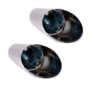 POTS D'ÉCHAPPEMENTS UNIVERSELS SLIP ON SLASH CUT 40 CM. CHROME POUR MOTOS CUSTOM