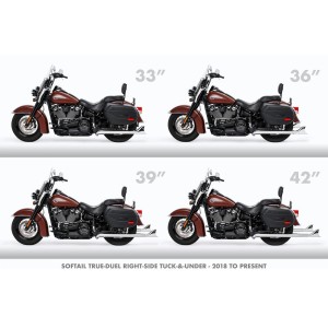 ÉCHAPPEMENTS CLASSIC FISHTAIL 2,5" TRUE-DUAL 33" CHROMÉS HARLEY DAVIDSON SOFTAIL 2018-2024