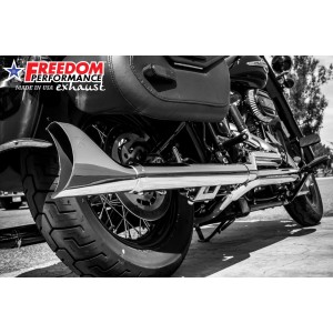 ÉCHAPPEMENTS CLASSIC FISHTAIL 2,5" TRUE-DUAL 33" CHROMÉS HARLEY DAVIDSON SOFTAIL 2018-2024