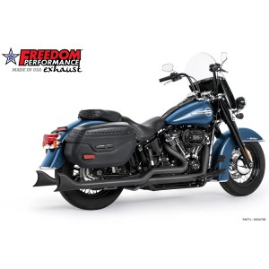 AUSPUFFANLAGEN KLASSISCHE FISHTAIL 2,5" TRUE-DUAL 33" SCHWARZEN HARLEY DAVIDSON SOFTAIL 2018-2024