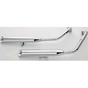 VOLLAUSPUFFANLAGE 2-IN-2 FALCON SLASH CUT EU ZULASSUNG CHROM HONDA VT 600 C SHADOW 1988-2000