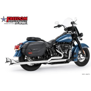 AUSPUFFANLAGEN KLASSISCHE FISHTAIL 2,5" TRUE-DUAL 39" CHROM HARLEY DAVIDSON SOFTAIL 2018-2024